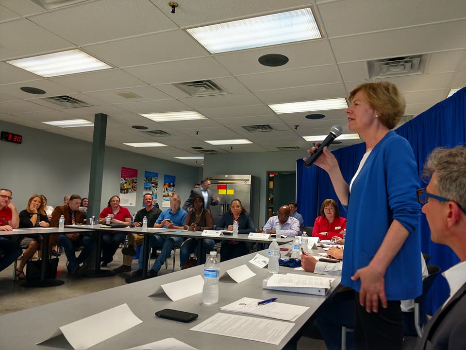 The Milwaukee Building Trades took part in Senator Tammy Baldwin workforce roundtable. We were asked to participate because the construction trades are subject matter experts on apprenticeship and how and why they work. Thank you to PPG for hosting the event.